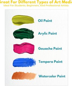 Alternative view of KEFF 24-Pack 𝗣𝗥𝗘𝗠𝗜𝗨𝗠 Canvas for Painting. 6 of 5x7. 8x10. 9x12.11x14 Painting Canvas Boards. Art Supplies for Adults & Kids - 100% Cotton Primed Canvases for Painting Acrylic. Oil. Watercolor